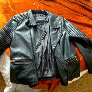 Bebe Faux Leather Moto Jacket SZ L